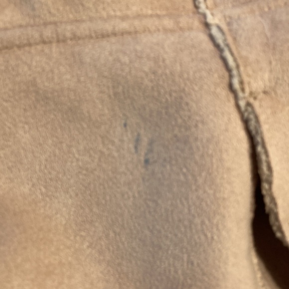 Old Navy Neutral Tan Penny Lane Faux Fur Lined Duster Full Length Coat - Picture 14 of 15